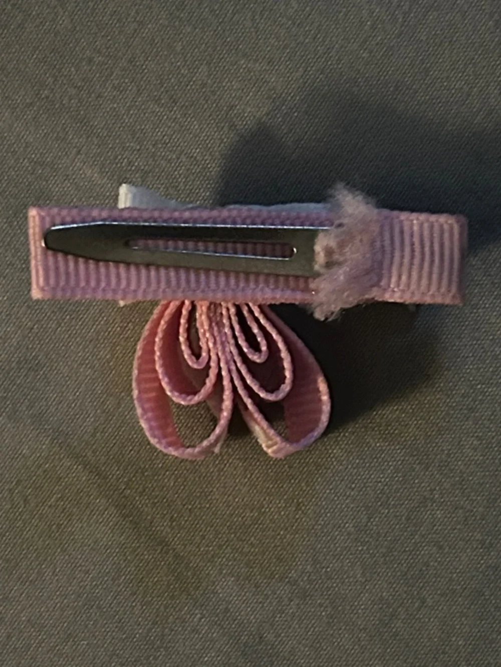 Pink Ribbon Ballet Shoe Hair Clip